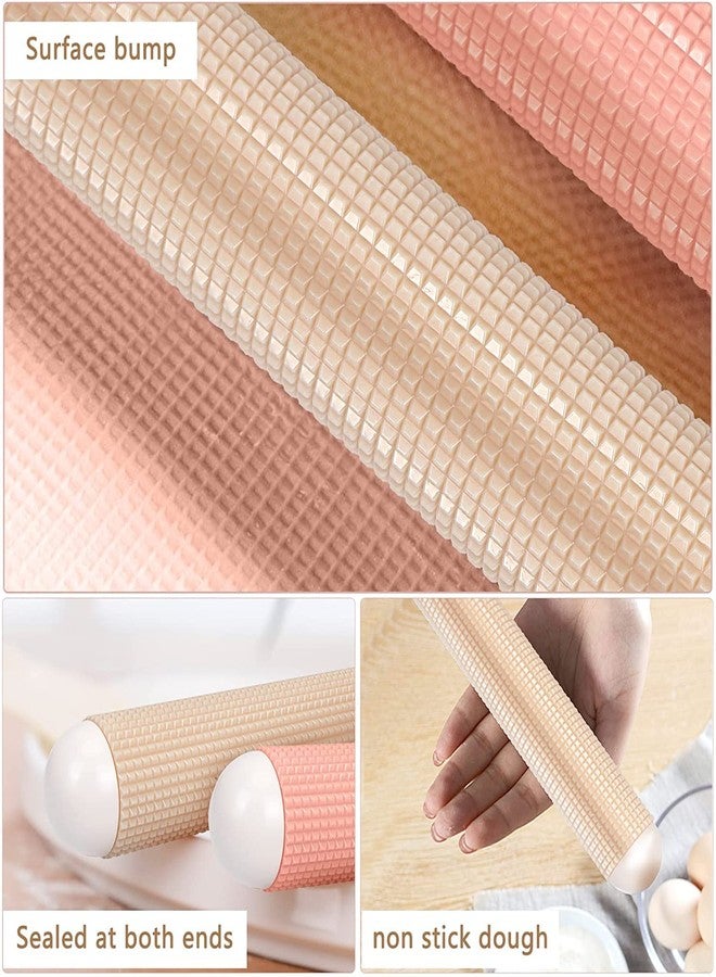 HEXONIQ Rolling Pin for Baking, Food Grade Plastic, Non-Stick, Anti-Mildew, Easy to Clean (10.23 x 1.37 x 1.37 Inches) (Pack of 3-Mix) - Image 3